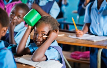 A girl in class