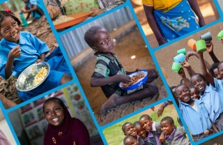 Collage of children smiling
