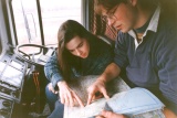 Magnus MacFarlane-Barrow, founder of Mary's Meals and his wife Julie organising the route to Bosnia in 1992. 