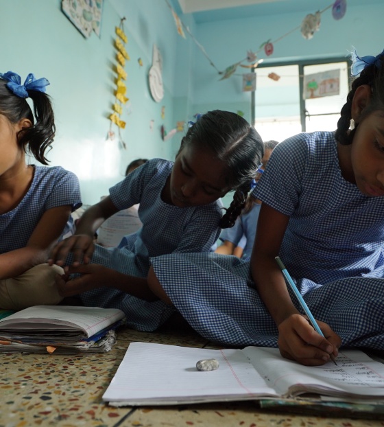 young children in class