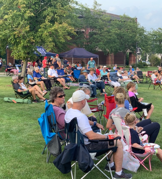 Concert attendees in Iowa