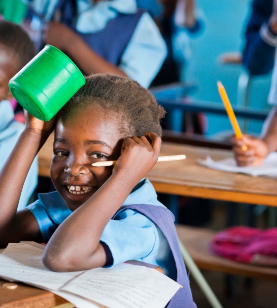 A girl in class