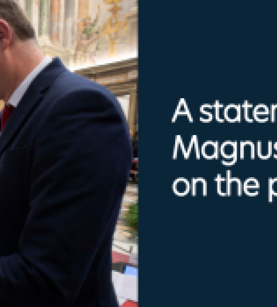 A statement from Magnus MacFarlane-Barrow on the passing of Pope Francis