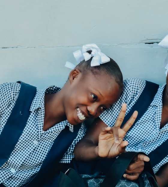 Girls in school in Haiti