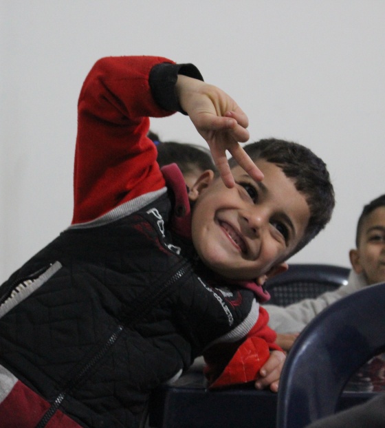 Boy in school in Lebanon