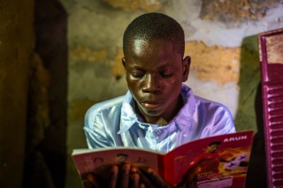 A child reads