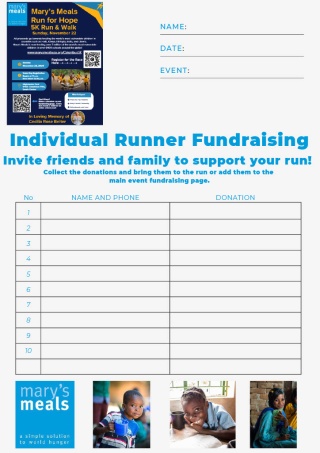 Individual Fundraising Sheet